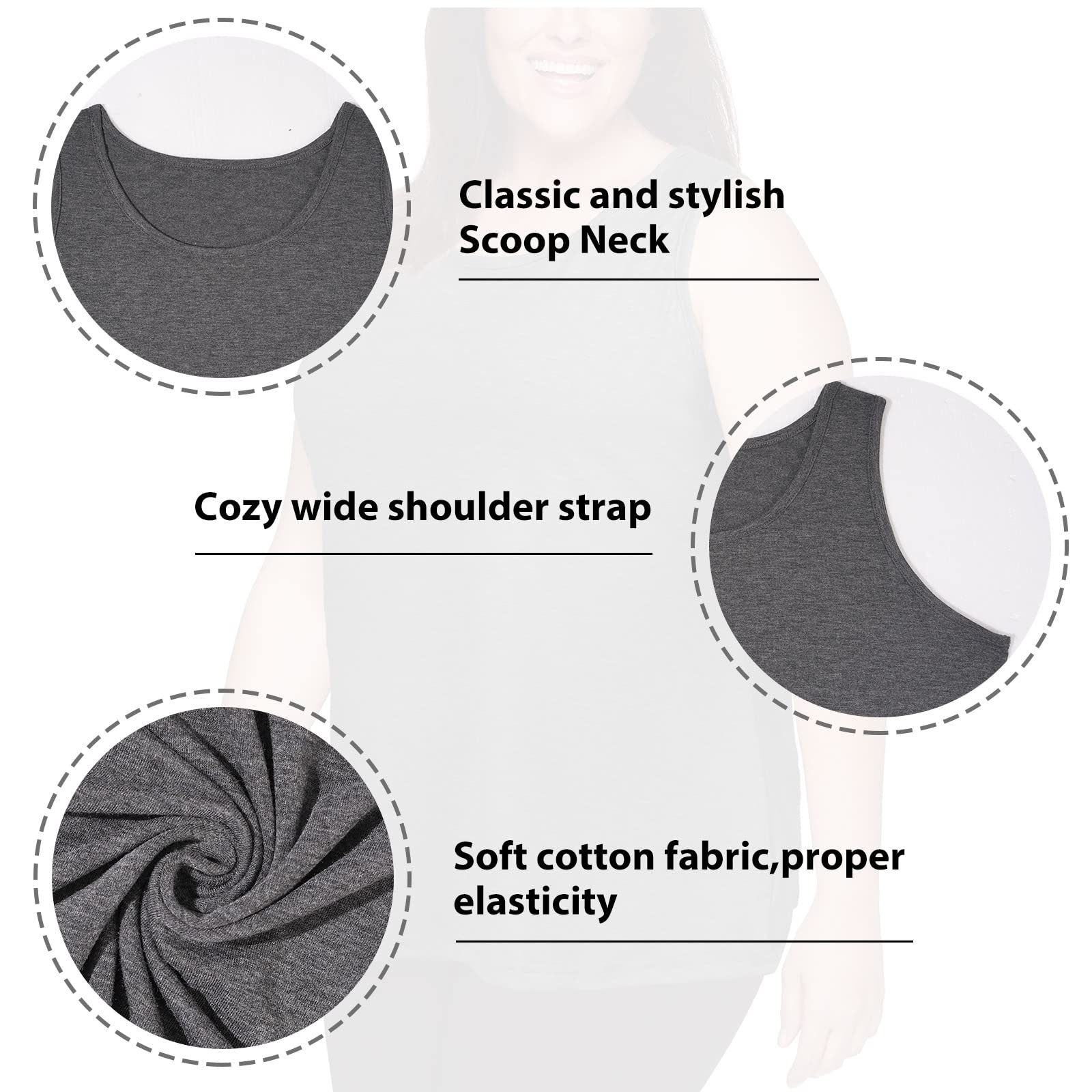 Woochic Débardeur Femme Sport Grandes Tailles