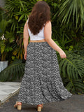 Woochic Jupe Longue Bohème Trapèze Élastique Taille Haute avec Poches
