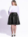 Woochic Mini-jupe métallique plissée taille haute avec