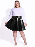Woochic Mini-jupe métallique plissée taille haute avec