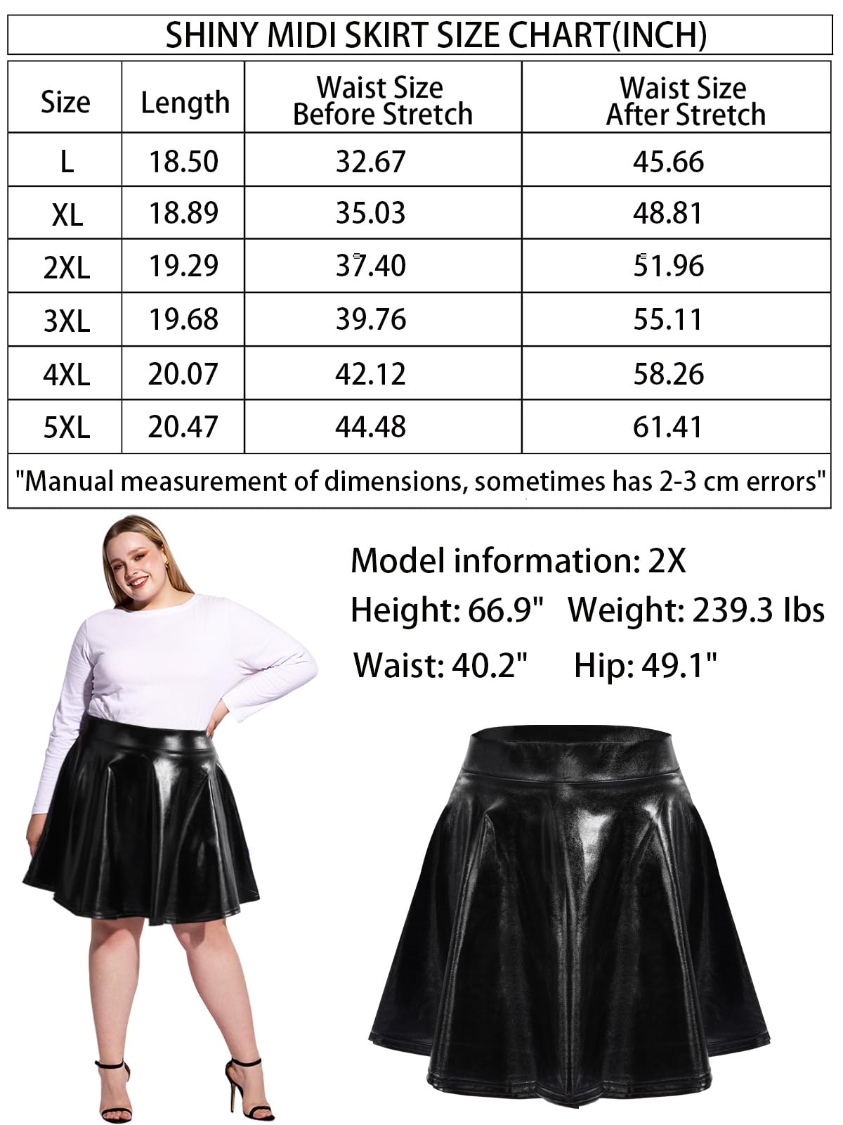 Woochic Mini-jupe métallique plissée taille haute avec