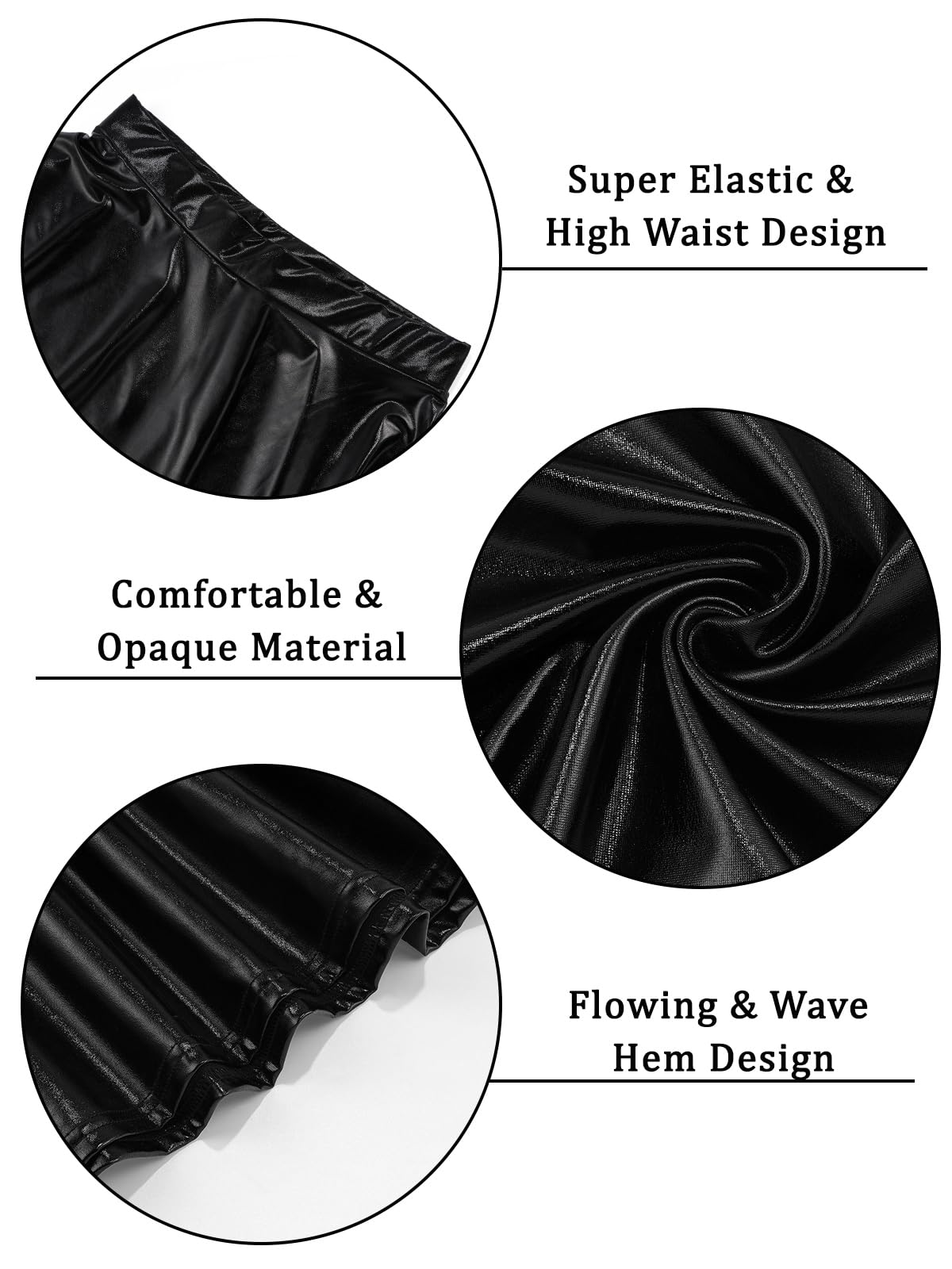 Woochic Mini-jupe métallique plissée taille haute avec