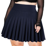 Woochic Mini-jupe plissée taille haute avec poches Marine L