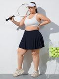 Woochic Mini-jupe plissée taille haute avec poches