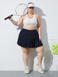 Woochic Mini-jupe plissée taille haute avec poches