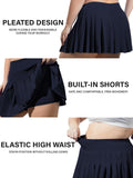 Woochic Mini-jupe plissée taille haute avec poches