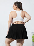 Woochic Mini-jupe plissée taille haute avec poches