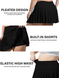 Woochic Mini-jupe plissée taille haute avec poches