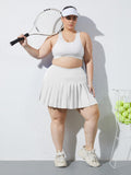 Woochic Mini-jupe plissée taille haute avec poches