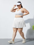 Woochic Mini-jupe plissée taille haute avec poches