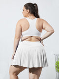 Woochic Mini-jupe plissée taille haute avec poches