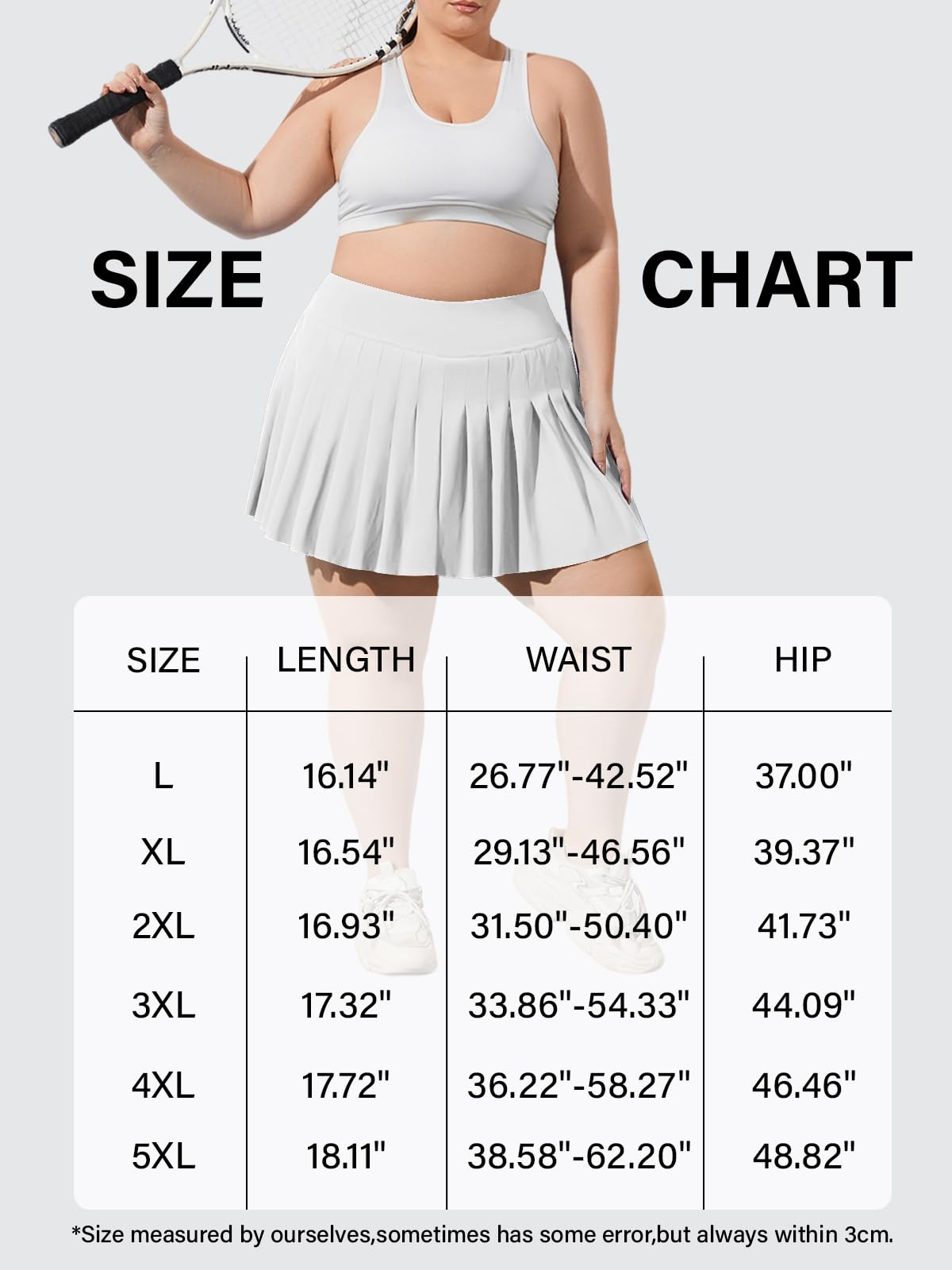 Woochic Mini-jupe plissée taille haute avec poches