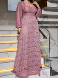 Woochic Mode Longue Coupe Slim Grande Taille Robe De Demoiselle D'honneur Robe Longue