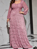 Woochic Mode Longue Coupe Slim Grande Taille Robe De Demoiselle D'honneur Robe Longue