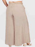 Woochic Pantalon Femme Large Taille Haute Bohème Élégant