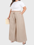 Woochic Pantalon Femme Large Taille Haute Bohème Élégant