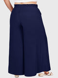Woochic Pantalon Femme Large Taille Haute Bohème Élégant