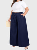 Woochic Pantalon Femme Large Taille Haute Bohème Élégant