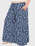 Woochic Pantalon Femme Large Taille Haute Bohème Élégant