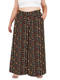 Woochic Pantalon Femme Large Taille Haute Bohème Élégant