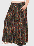 Woochic Pantalon Femme Large Taille Haute Bohème Élégant