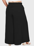 Woochic Pantalon Femme Large Taille Haute Bohème Élégant