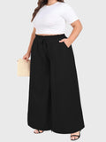 Woochic Pantalon Femme Large Taille Haute Bohème Élégant