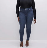 Woochic Pantalon grande taille extensible slim déchiré bleu foncé XL