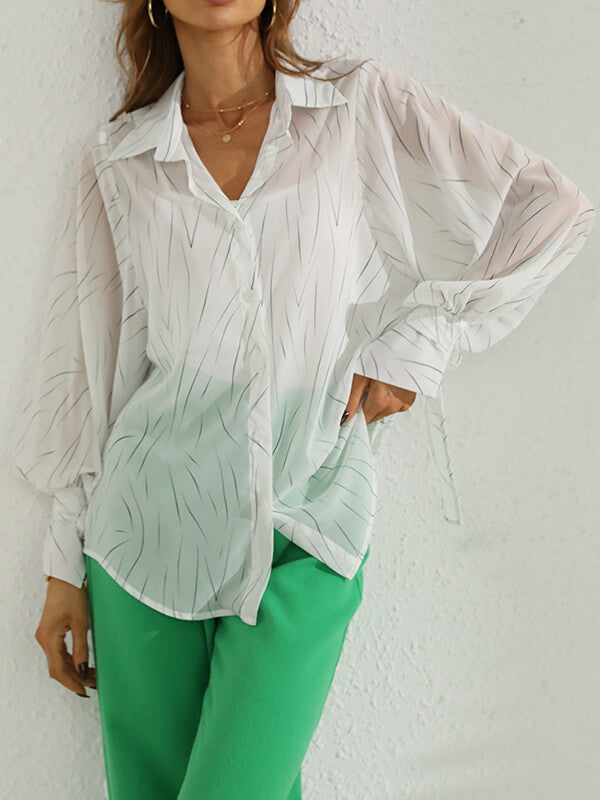 Woochic blouse géométrique boutonnage strappy femme décontracté lâche Blanche S