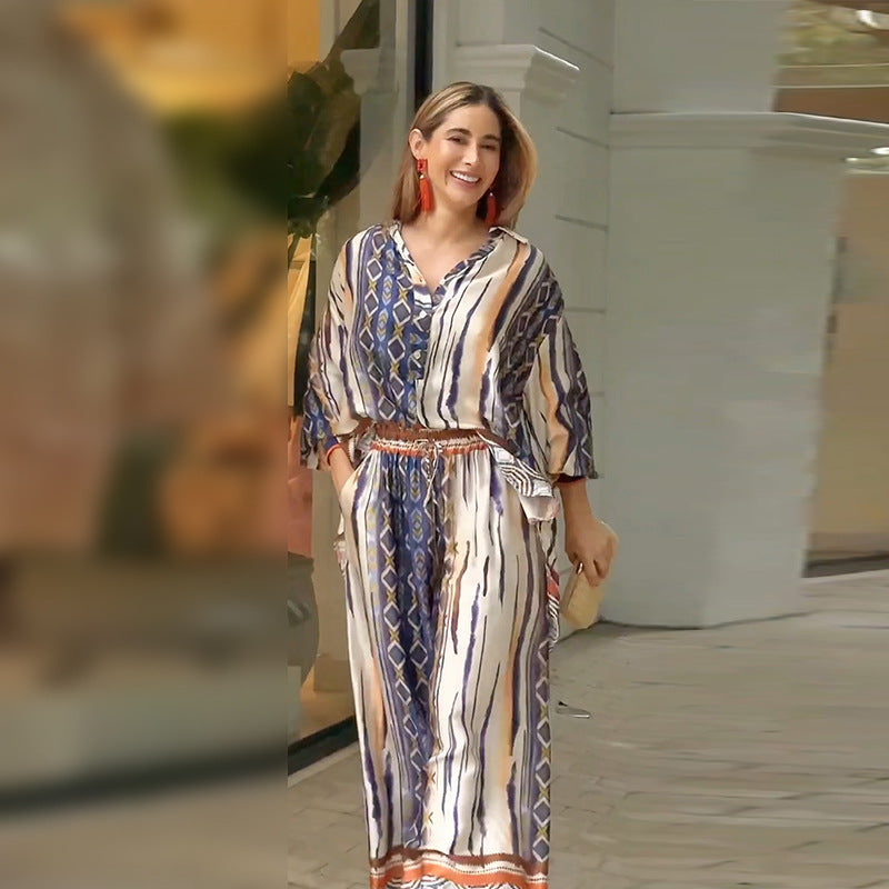 Woochic deux-pièces imprimée manches longues design