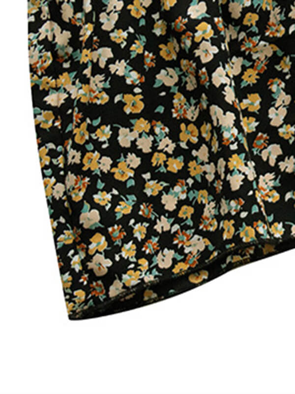 Woochic hauts imprimé à fleurie peplum col rond manches courtes femme mode