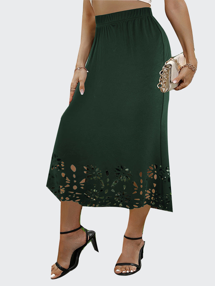 Woochic jupe grande taille découpée enveloppante sirène