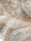 Woochic jupe longue tulle brodée fleurie élégant femme