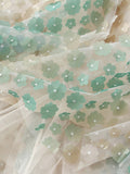 Woochic jupe longue tulle brodée fleurie femme mode