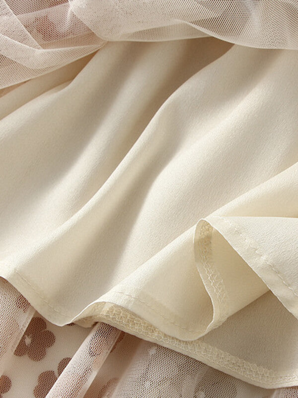 Woochic jupe longue tulle brodée fleurie femme mode