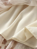 Woochic jupe longue tulle brodée fleurie femme mode