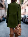 Woochic manteau en laine avec poches col cheminée manches longues femme élégant