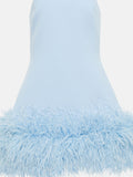 Woochic mini-robe moulante bustier plume mode cocktail