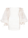 Woochic mini-robe moulante strappy col bateau manches longues élégant cocktail