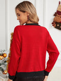 Woochic pull de Noël brodé flammes et chaussettes jacquard