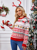 Woochic pull de Noël brodé sequins motif élan