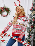 Woochic pull de Noël brodé sequins motif élan