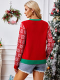Woochic pull de Noël cardigan brodé motif de lettres jacquard