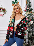 Woochic pull de Noël cardigan col en V motif de renne