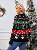 Woochic pull de Noël cardigan col en V motif de renne
