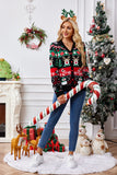 Woochic pull de Noël cardigan col en V motif de renne