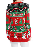 Woochic pull de Noël cardigan col en V motif de renne