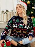 Woochic pull de Noël col rond paillettes motif sapin de Noël