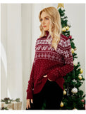 Woochic pull de Noël col haut motif de flocons de neige en jacquard