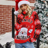 Woochic pull de Noël du Père paillettes col en rond broderie rouge S